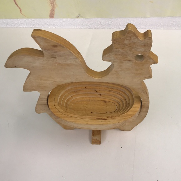 Wooden Rooster Hot-plate/Art décor Basket - Picture 2 of 9